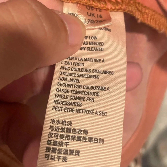 Free People brown denim mini skirt size 12 - Picture 6 of 7